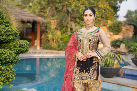 Z-227 Velvet - KHUDA BAKSH CREATIONS